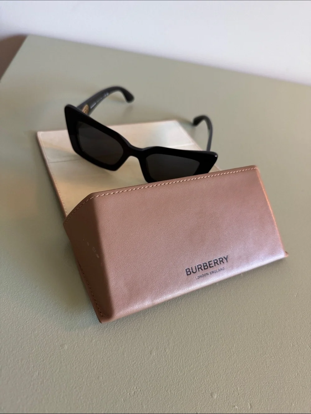 Burberry Oversized Square Black Sunglasses